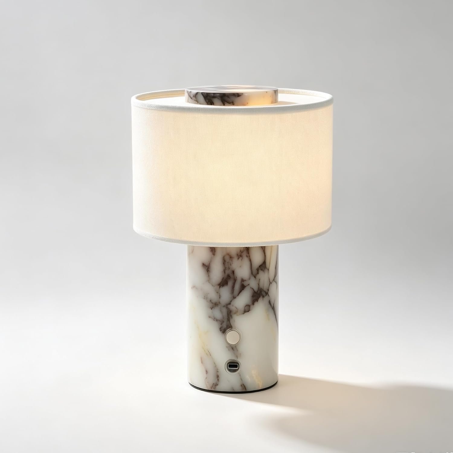Marble Lamp, Rechargeable Cordless Stone Touch Table Lamp